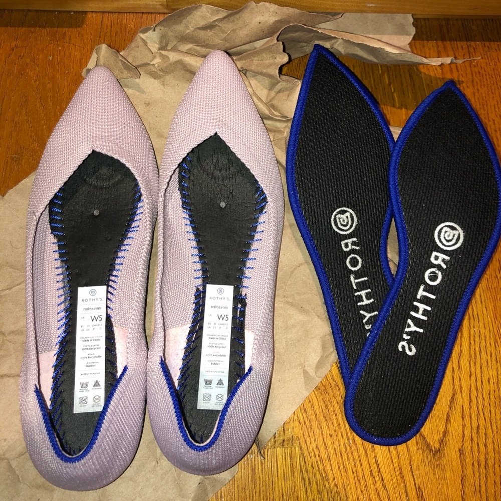 Petal pink Rothy’s pointed flats 5